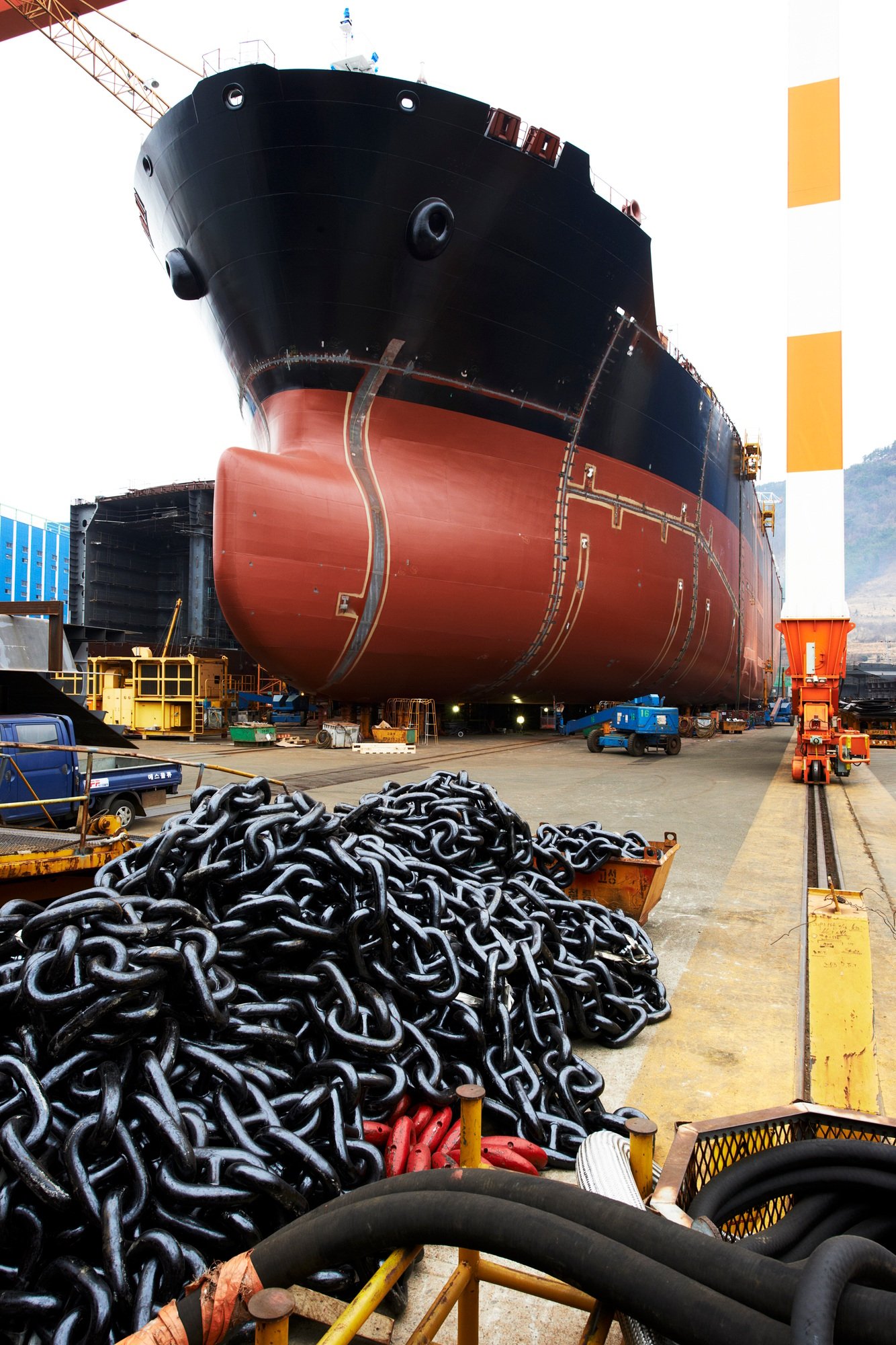 Ship in shipyard, GoSeong-gun, South Korea